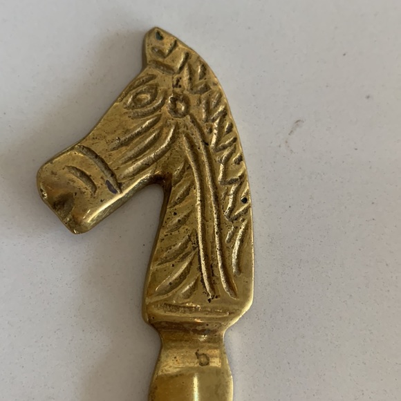 brass Accents Vintage Brass Horse Letter Opener Made In India 5 X 8